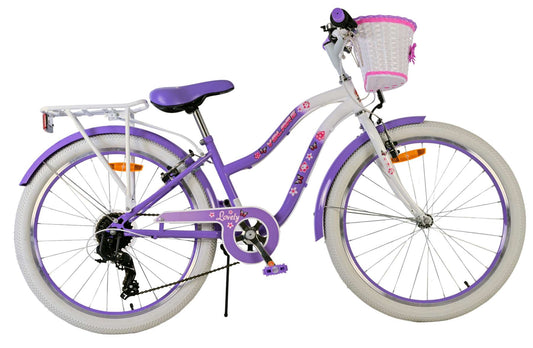 Volare Lovely - Børnecykel 24" - 7 gear - Lilla