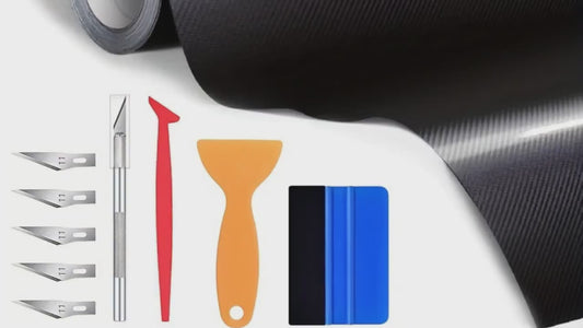3D Carbon indpakningsfolie sæt inkl. værktøj
